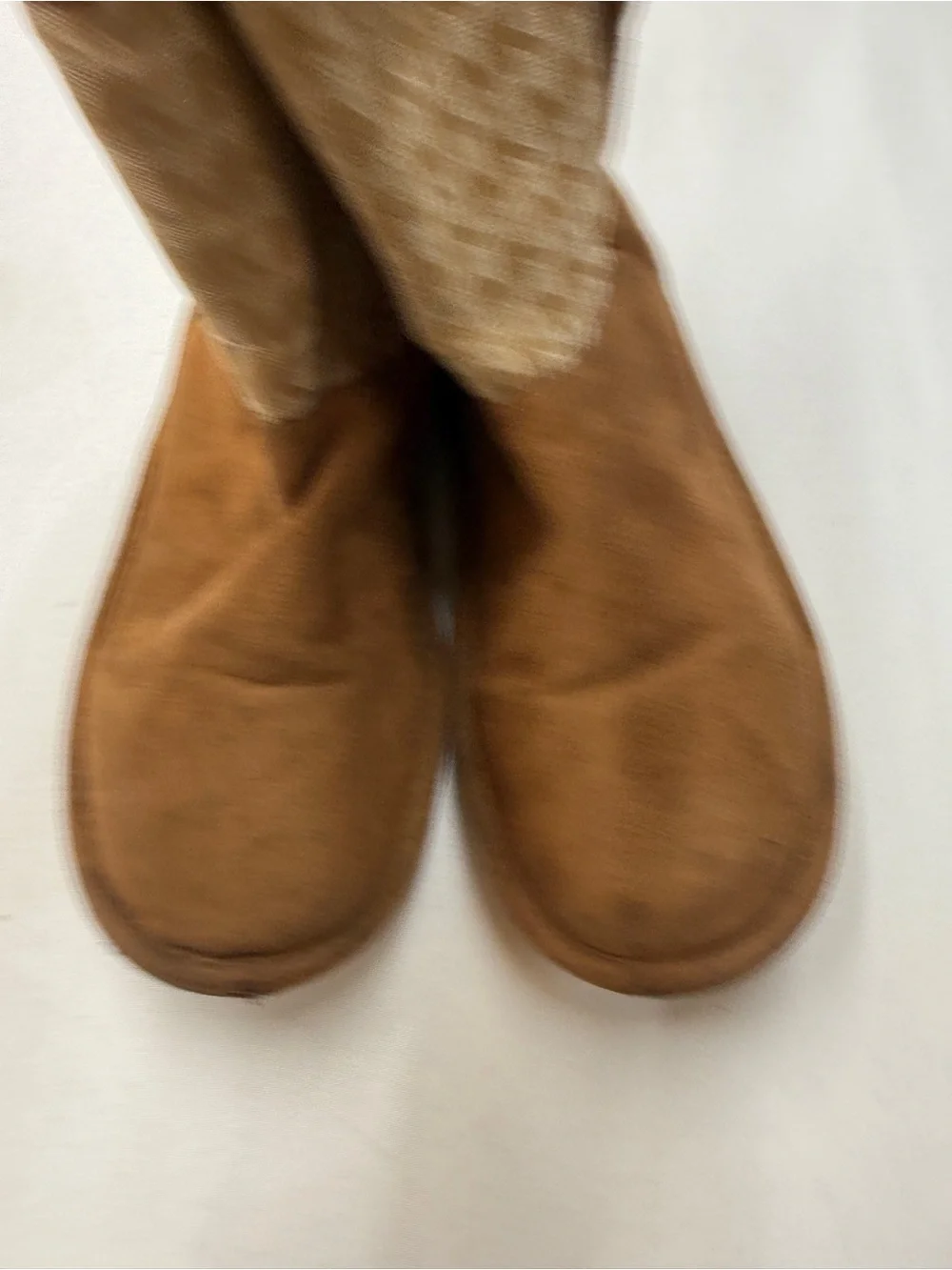 Michael Kors Chestnut Suede Logo Shearling Mid-Calf Boot